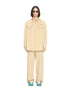 Off-white Beige Stitch Military Overshirt