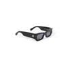 Off-white Belleville Dark Grey Rectangular Unisex Sunglasses Oeri147 1007 50 In Black