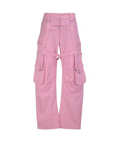 Off-white Belt-loop Casual Pants