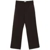 Off-white Virgin-wool Wide-leg Trousers In Black