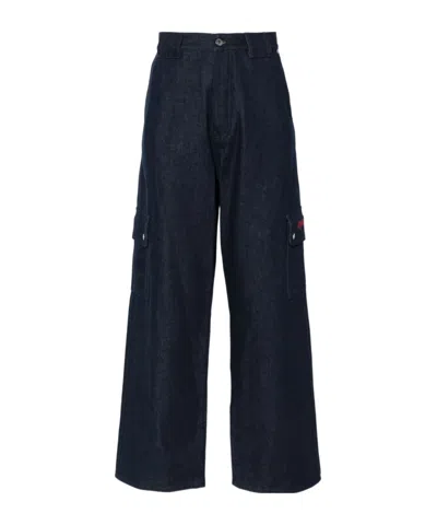 Off-white Belt-loop Casual Pants In Black