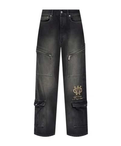 Off-white Belt Loop Denim Trousers In Black