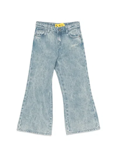 Off-white Kids' Belt-loop Pocket Jeans In Blue