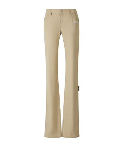 Off-white Belt Loops Slacks In Nude