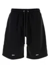Off-white Casual Cotton Bermuda Shorts With Graphic Print In Black