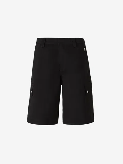 Off-white Bermuda Cargo Cotton In Black