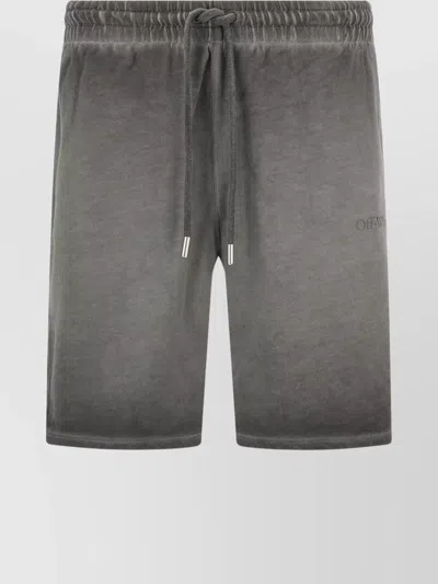 OFF-WHITE BERMUDA SHORTS FEATURING ELASTIC WAISTBAND