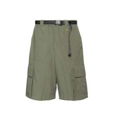 Off-white Bermuda Shorts Men In Green