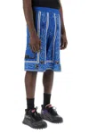 Off-white Sustainable Viscose Bermuda Shorts With Bandana Print In Multi
