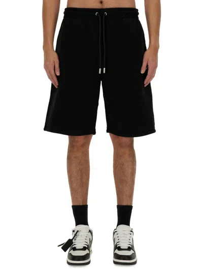 Off-white Bermuda With Logo In Black