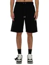 Off-white Bermuda With Logo In Black