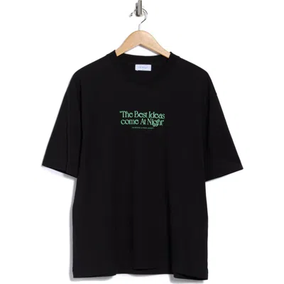 Off-white Best Ideas Skate Cotton Graphic T-shirt In Black