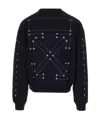 Off-white Bian Boxian Same Style Logo Sweater In Black