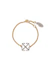 Off-white Bicolor Arrow Bracelet In Gold