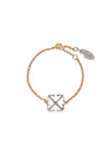 Off-white Bicolor Arrow Bracelet In Gold