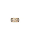 Off-white Bicolor Arrow Chain Ring In Silver