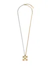 Off-white Bicolor Arrow Pendant Necklace In Gold