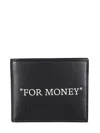 Off-white Off White Bifold Wallet With Quote In Black