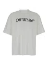 Off-white Oversized White T-shirt With Contrasting Logo Print In Cotton Man