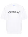 Off-white Oversized White T-shirt With Contrasting Logo Print In Cotton Man In White