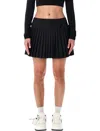 Off-white High-waisted Pleated Mini Skirt Design In Black
