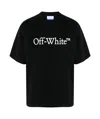 Off-white Oversized Black T-shirt With Contrasting Logo Print In Cotton Man In Black