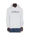 Off-white Cotton Sweatshirt Whit Frontal Logo Print In White