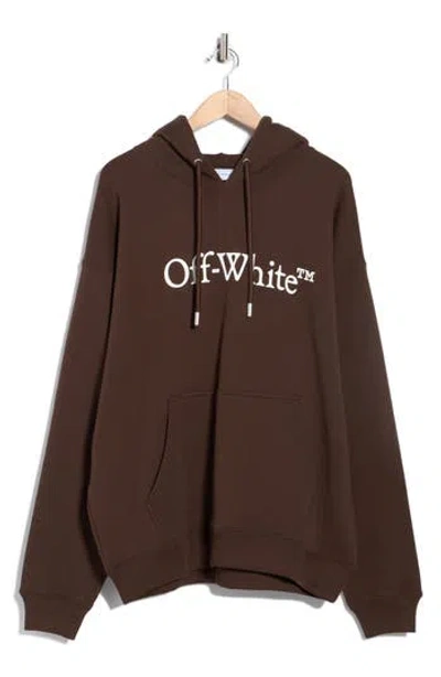 Off-white Big Bookish Skate Graphic Hoodie In Brown