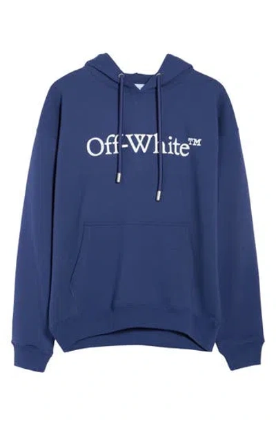 Off-white Big Bookish Skate Graphic Hoodie In Blue