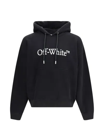 Off-white Big Bookish Skate Hooded Sweatshirt In Black