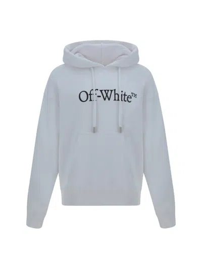 Off-white Cotton Sweatshirt Whit Frontal Logo Print In Neutral