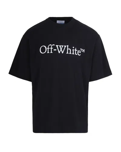 Off-white Logo Printed Crewneck T-shirt In Black