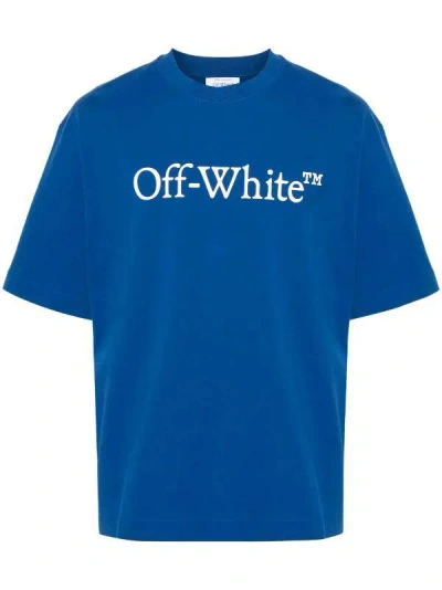 Off-white Big Bookish Skate S/s Tee In Blue