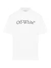 Off-white Oversized White T-shirt With Contrasting Logo Print In Cotton Man In White Black