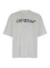 Off-white Oversized White T-shirt With Contrasting Logo Print In Cotton Man In White/black