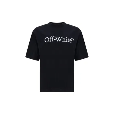 Off-white Oversized Black T-shirt With Contrasting Logo Print In Cotton