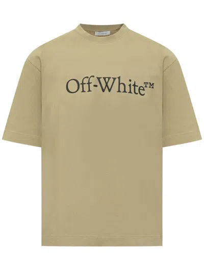 Off-white Big Bookish Skate Short-sleeves T-shirts In Brown