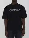 Off-white Oversized Black T-shirt With Contrasting Logo Print In Cotton Man In Multi