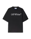 Off-white Oversized Black T-shirt With Contrasting Logo Print In Cotton Man In Black