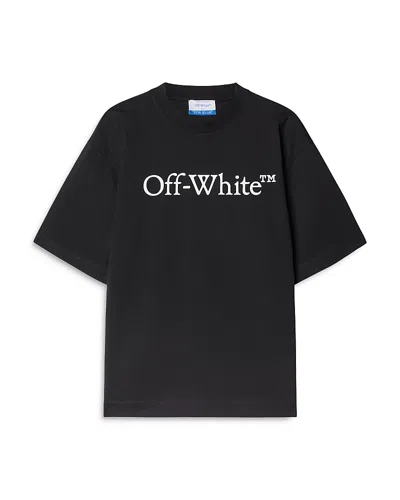 Off-white Oversized Black T-shirt With Contrasting Logo Print In Cotton