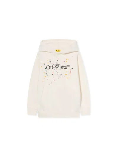 Off-white Big Bookish Splat Logo Hoodie In White