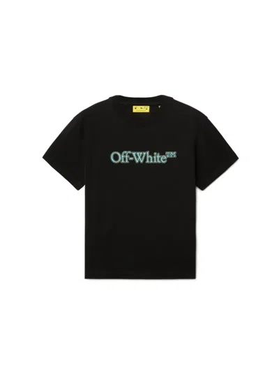 Off-white Kids' Big Bookish T-shirt In Black