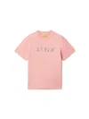 Off-white Big Bookish T-shirt Dress In Pink