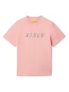 Off-white Pink T-shirt For Girl With Logo In Pink