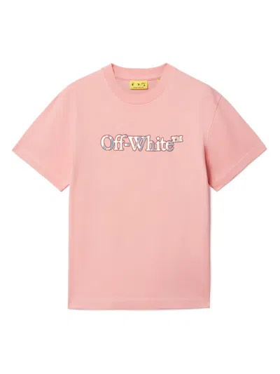 Off-white Kids' Pink T-shirt For Girl With Logo