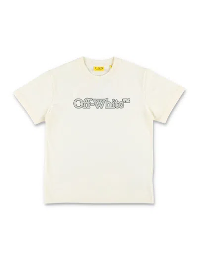 Off-white Kids' Big Bookish T-shirt In Weiss