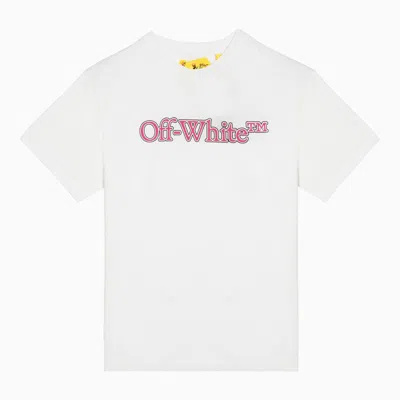 Off-white Big Bookish White Cotton T-shirt With Logo