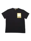 Off-white Big Label Tee S/s Black - Yellow In Black