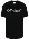 Off-white Bookish Printed Logo Cotton T-shirt In Black