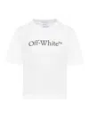 Off-white Big Logo Bookish Crop Tee In White Black